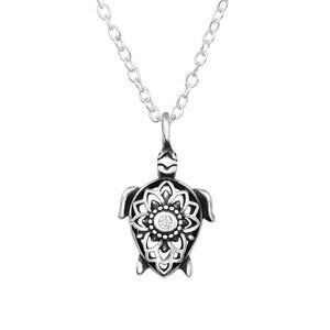 Sterling Silver Turtle Necklace